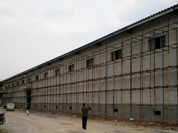 新化某工地多彩漆施工現場